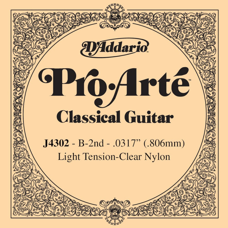D'Addario Pro-Arte J4302, Light, deuxième corde - Corde au détail nylon guitare classique