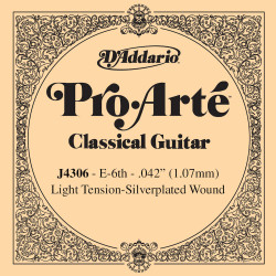 D'Addario Pro-Arte J4306, Light, sixième corde - Corde au détail nylon guitare classique