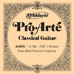 D'Addario Pro-Arte J4405C, Extra Hard, cinquième corde - Corde au détail composite - guitare classique