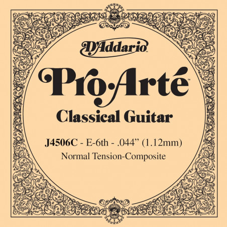 D'Addario Pro-Arte J4506C, Normal, sixième corde - Corde au détail composite - guitare classique
