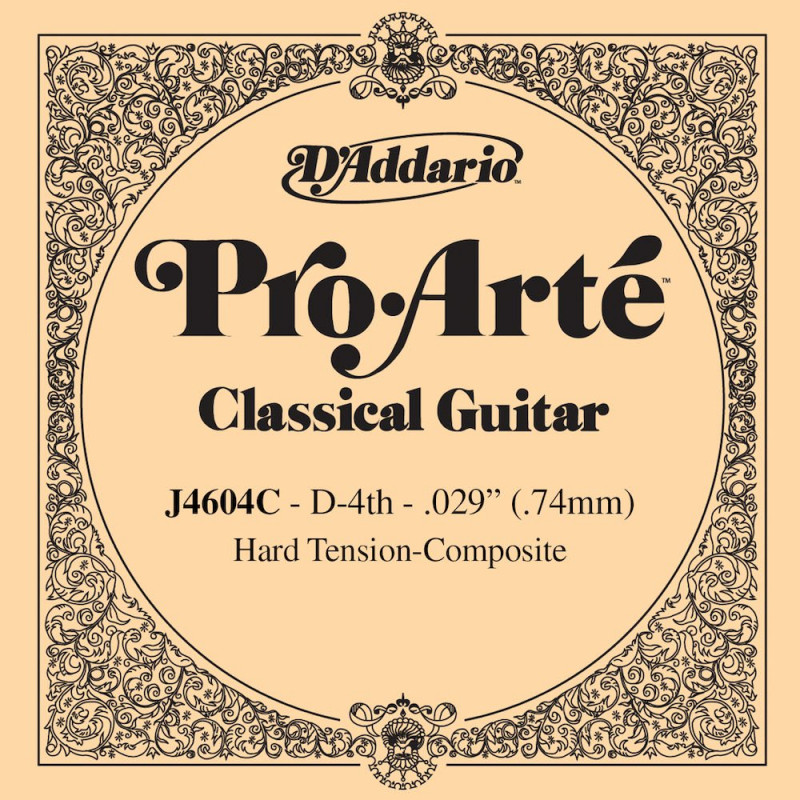 D'Addario Pro-Arte J4604C, Hard, quatrième corde - Corde au détail nylon guitare classique