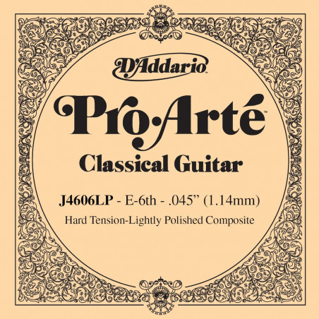 D'Addario Pro-Arte J4606LP, Hard, sixième corde - Corde au détail composite - guitare classique
