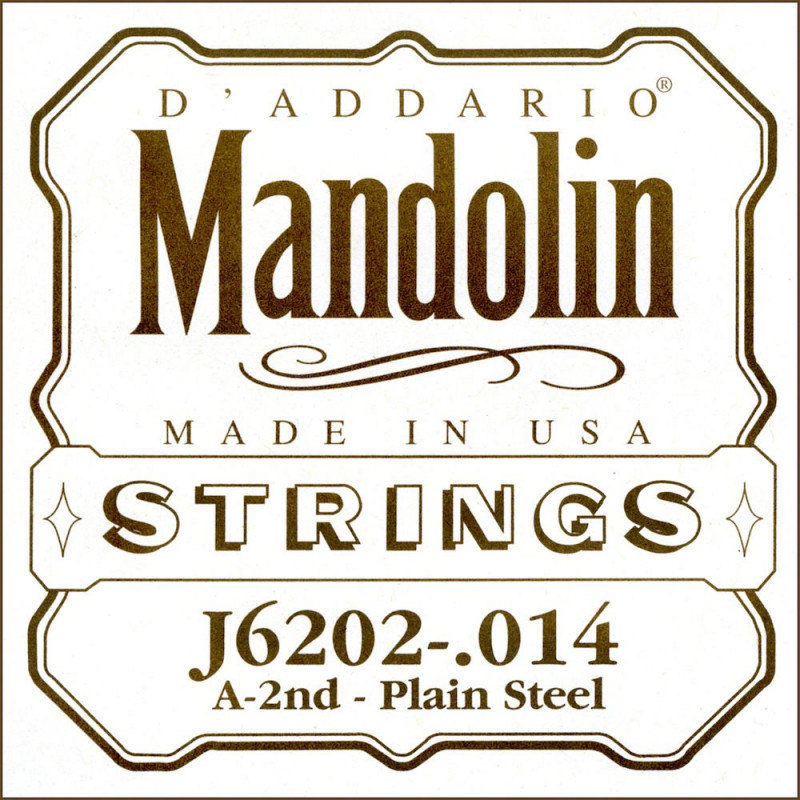 D'Addario J6202, .011 - Corde au détail acier pur – Mandoline