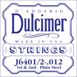D'Addario J6401, .012 - Corde au détail acier – Dulcimer