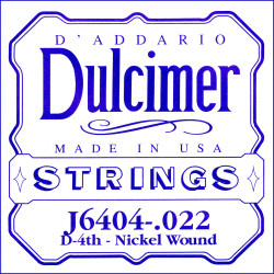 D'Addario J6404, .022 - Corde au détail nickel – Dulcimer