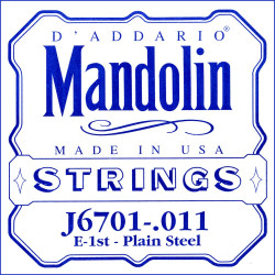 D'Addario J6701, .011 - Corde au détail nickel – Mandoline