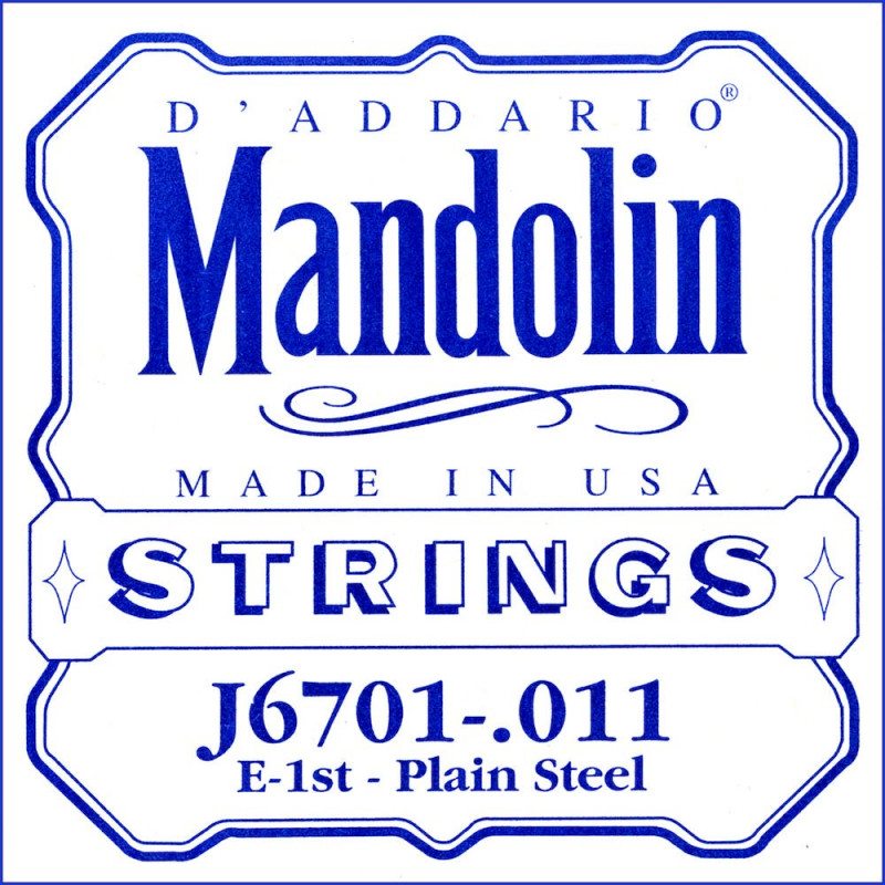 D'Addario J6701, .011 - Corde au détail nickel – Mandoline