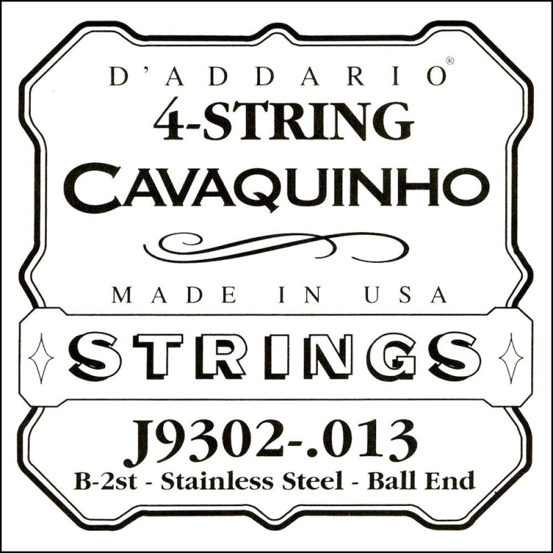 D'Addario J9302, acier pur, .013 - Corde au détail Cavaquinho