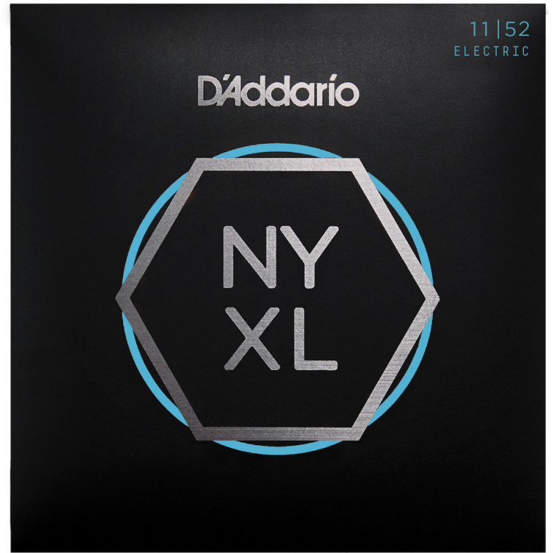 D'Addario NYXL1152 filet nickel, aiguës Medium / graves Heavy, 11-52 - Jeu guitare électrique