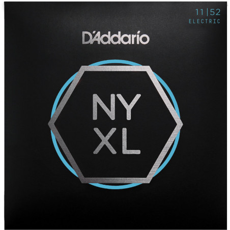 D'Addario NYXL1152 filet nickel, aiguës Medium / graves Heavy, 11-52 - Jeu guitare électrique