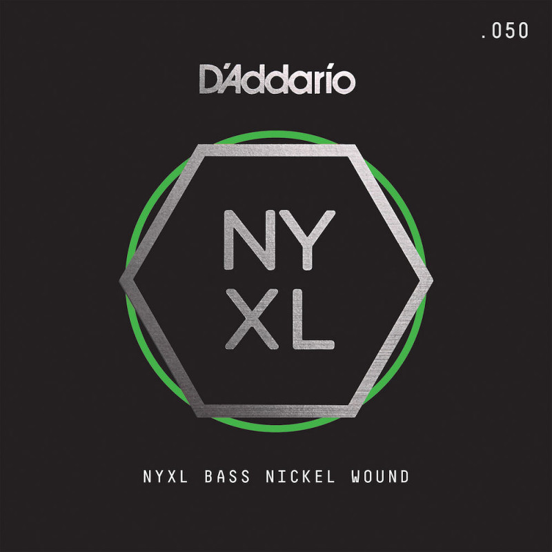 D'Addario NYXLB050, NYXL filet nickel, diapason long, .050 - Corde au détail guitare basse