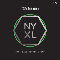 D'Addario NYXLB100, NYXL filet nickel, diapason long, .100 - Corde au détail guitare basse