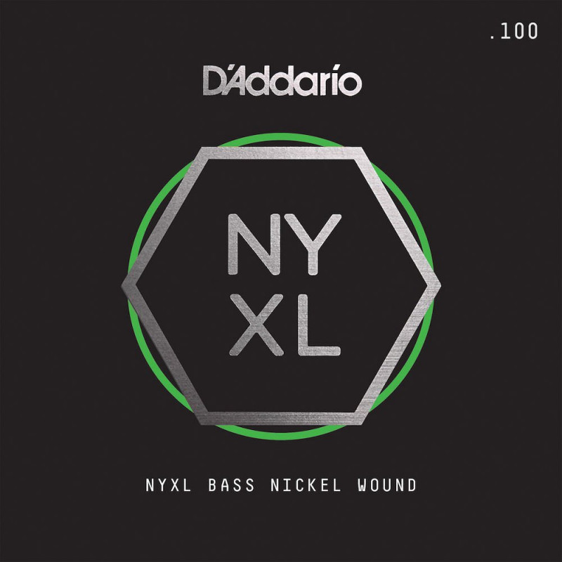 D'Addario NYXLB100SL, NYXL filet nickel, diapason extra-long, .100 - Corde au détail guitare basse