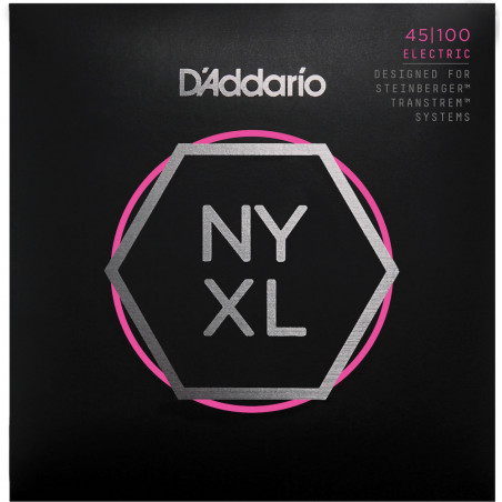 D'Addario NYXLS45100 filet nickel, Regular Light, 45-100, diapason long - jeux guitare basse