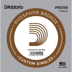 D'Addario PB056, .056 - Corde au détail phosphore bronze – guitare acoustique