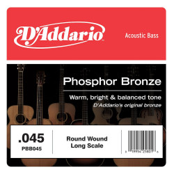 D'Addario PBB045, corde longue, .045 - Corde au détail phosphore bronze – basse acoustique