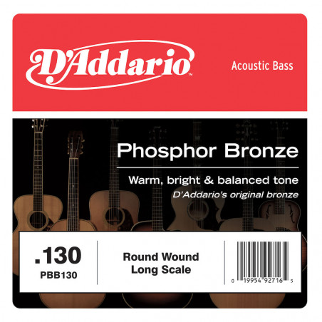 D'Addario PBB130, corde longue, .130 - Corde au détail phosphore bronze – basse acoustique