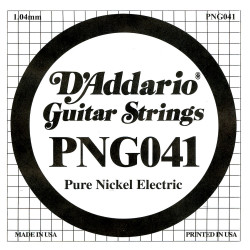 D'Addario PNG041, .041 - Corde au détail nickel pur – guitare électrique