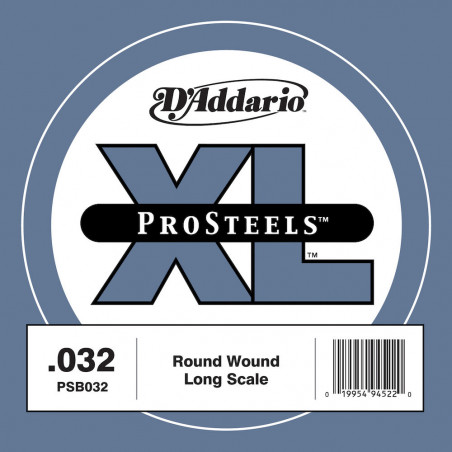 D'Addario ProSteels PSB032, corde longue, .032 - Corde au détail – guitare basse