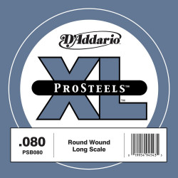 D'Addario ProSteels PSB080, corde longue, .080 - Corde au détail – guitare basse