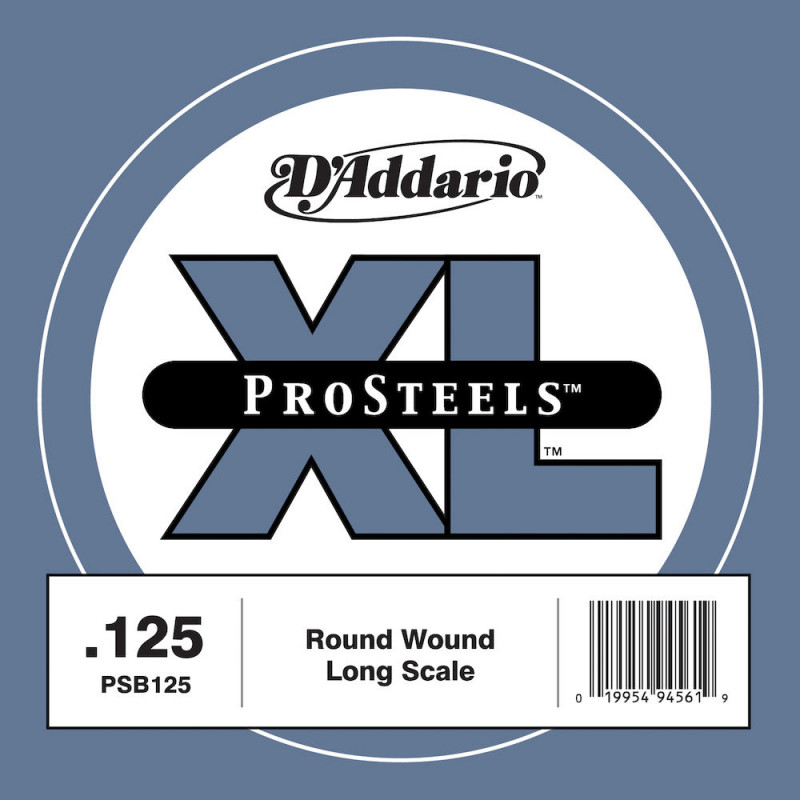 D'Addario ProSteels PSB125, corde longue, .125 - Corde au détail – guitare basse