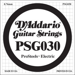 D'Addario ProSteels PSG030, .030 - Corde au détail – guitare électrique
