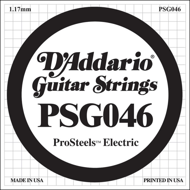 D'Addario ProSteels PSG046, .046 - Corde au détail – guitare électrique