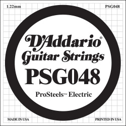 D'Addario ProSteels PSG048, .048 - Corde au détail – guitare électrique