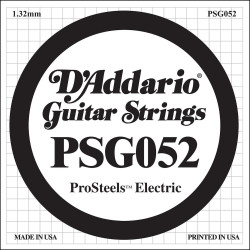 D'Addario ProSteels PSG052, .052 - Corde au détail – guitare électrique