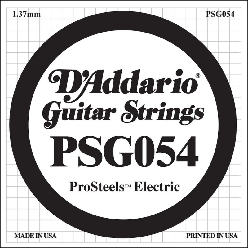 D'Addario ProSteels PSG054, .054 - Corde au détail – guitare électrique