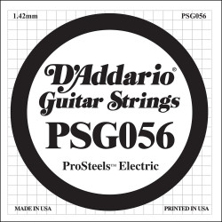 D'Addario ProSteels PSG056, .056 - Corde au détail – guitare électrique