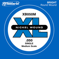 D'Addario XB050M, corde moyenne, .050 - Corde au détail nickel – guitare basse
