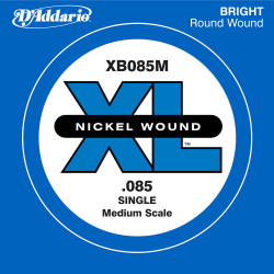D'Addario XB085M, corde moyenne, .085 - Corde au détail nickel – guitare basse