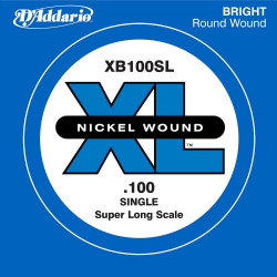 D'Addario XB100SL, corde extra-longue, .100 - Corde au détail nickel – guitare basse