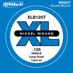 D'Addario XLB125T, corde longue, .125, sans surfilage - Corde au détail filet nickel – guitare basse