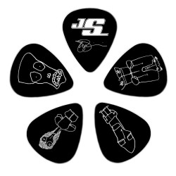D'Addario 1CBK2-10JS - Médiators Joe Satriani par D'Addario, pack de 10, Light