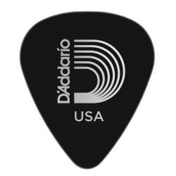 D'Addario 1CBK4-25 - Médiators guitare Celluloïd noirs, pack de 25, Medium