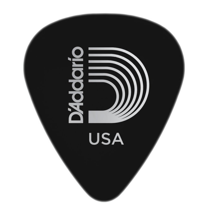D'Addario 1CBK6-25 - Médiators guitare Celluloïd noirs, pack de 25, Heavy
