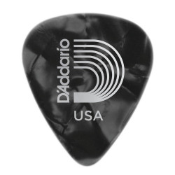 D'Addario 1CBKP2-25 - Médiators guitare Celluloïd motif perle noirs, pack de 25, Light
