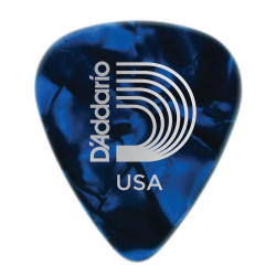 D'Addario 1CBUP7-25 - Médiators guitare Celluloïd D'Addario motif perle bleus, pack de 25, Extra Heavy