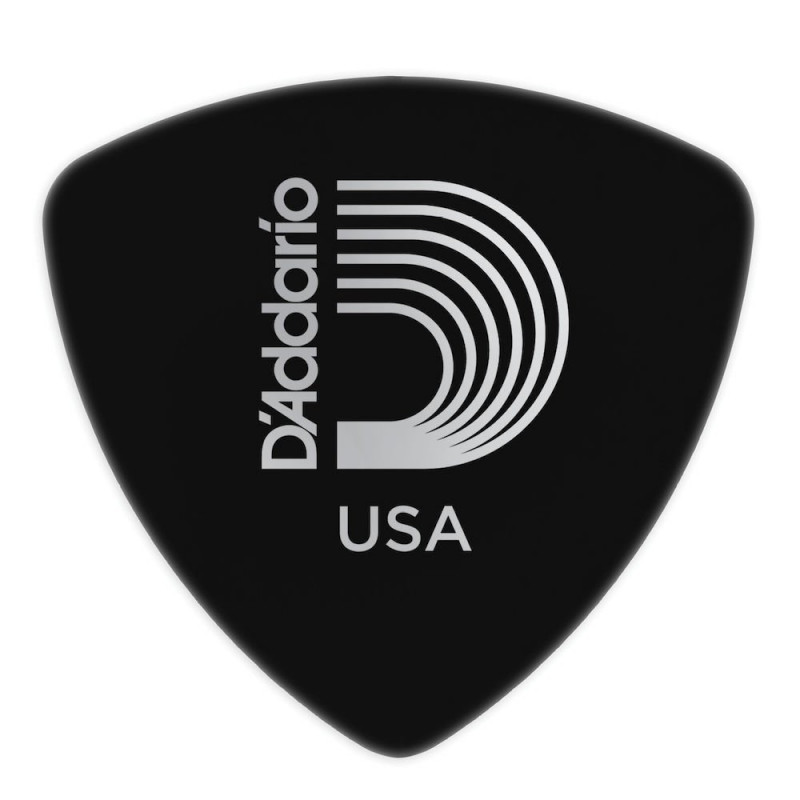 D'Addario 2CBK2-25 - Médiators guitare Celluloïd - noirs, pack de 25, Light, format large