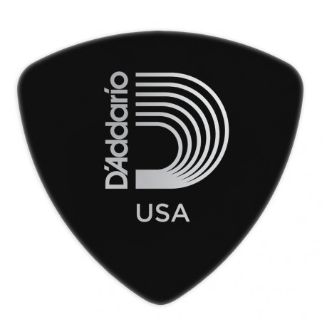 D'Addario 2CBK6-25 - Médiators guitare Celluloïd - noirs, pack de 25, Heavy, format large