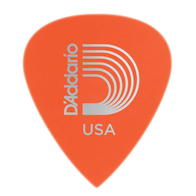 D'Addario 6DOR2-25 - Duralin Precision Lot de 25 médiators Orange 0,6 mm – light