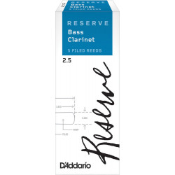 D'Addario DER0525 - Anches Reserve - clarinette basse, force 2.5, boîte de 5