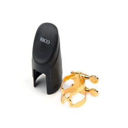 D'Addario HSS1G - Ligature H et couvre-bec - saxophone soprano, dorée