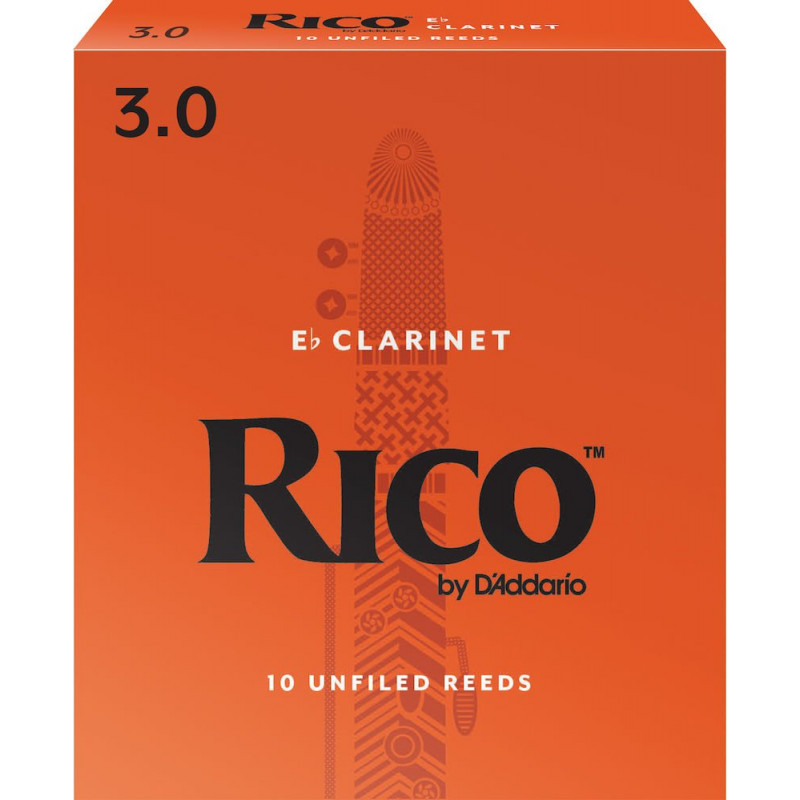 D'Addario RBA1030 - Anches - clarinette mi bémol, force 3, boîte de 10