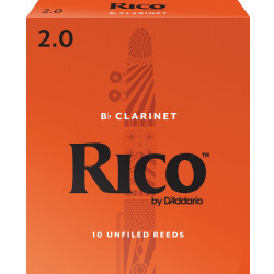 D'Addario RCA1020 - Anches clarinette Sib, force 2.0, boîte de 10