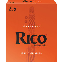 D'Addario RCA1025 - Anches clarinette Sib, force 2.5, boîte de 10