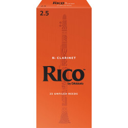 D'Addario RCA2525 - Anches clarinette Sib, force 2.5, boîte de 25