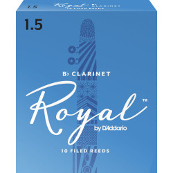 D'Addario RCB1015 - Anches clarinette si bémol, force 1.5, boîte de 10